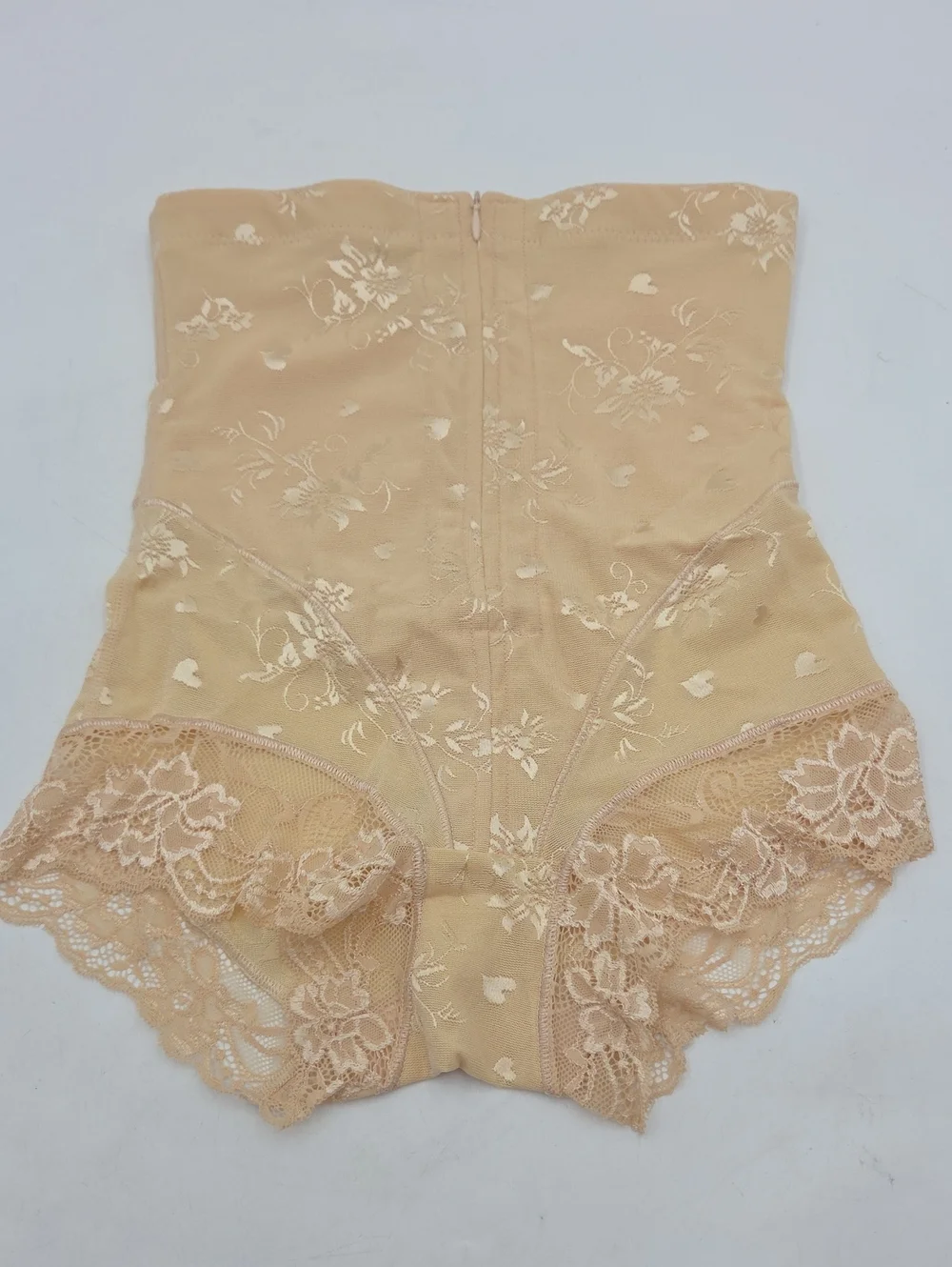 High Waist Shapewear Zip Front Nude Size L